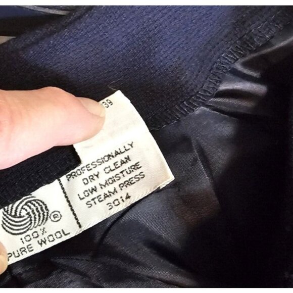 NWT Gianni American Dream Dress Pants Womens Size 12 Navy Cuffed Hem Wool Lined - Picture 11 of 11